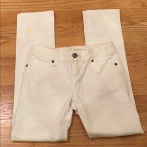 Girls white denim jeans skinny size 7